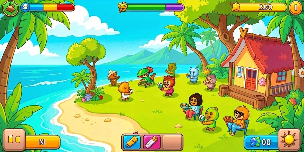 Tangkapan layar interaksi multiplayer yang seru.