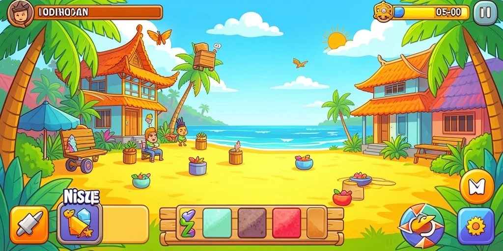 Tampilan permainan slot yang menarik dan berwarna.