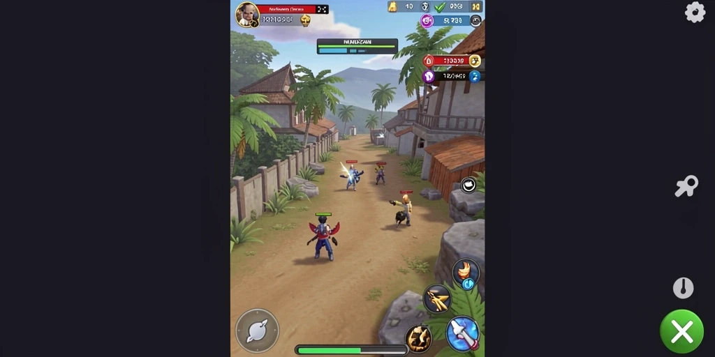 Tangkapan layar menampilkan level yang menarik dan berwarna.