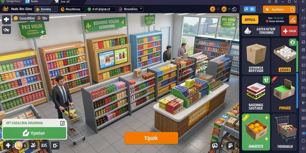 Menampilkan layar utama dengan karakter pilihan.