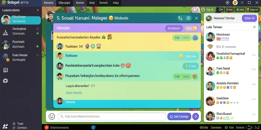 Tangkapan layar yang menunjukkan antarmuka utama permainan.