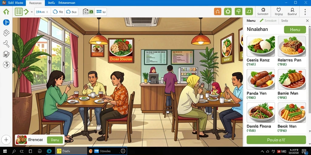 Tampilan menu yang menarik dan user-friendly.